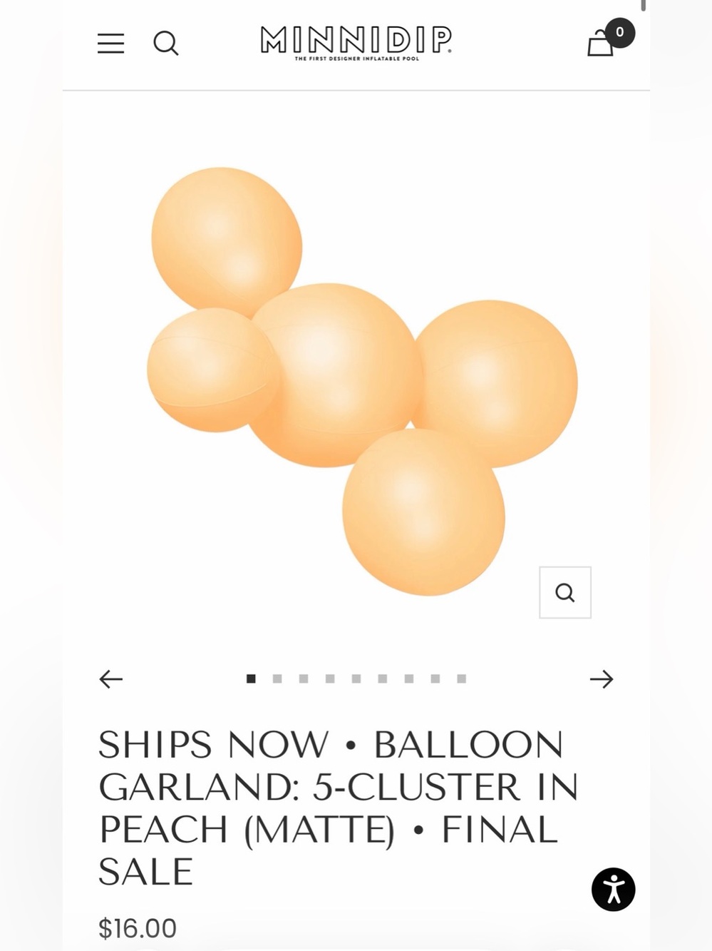 MINNIDIP Balloon Garland Balloons Peach Matte/Turquoise